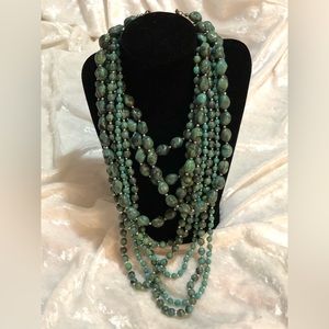 Green and blue turquoise necklace
